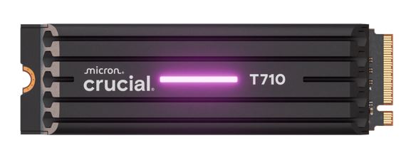 Crucial T710 2TB PCIe Gen5 NVMe 2280 SSD w Heatsink - 14500/13800 MB/s R/W 1200TBW 2.3M IOPs 1.5M hrs MTTF with DirectStorage for Intel & AMD 5yrs Crucial T710 2TB PCIe Gen5 NVMe 2280 SSD w Heatsink - 14500/13800 MB/s R/W 1200TBW 2.3M IOPs 1.5M hrs MTTF with DirectStorage for Intel & AMD 5yrs